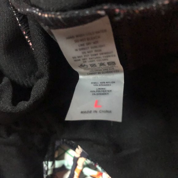 womens hawaiian flower floral bathing suit size large orange - Picture 3 of 3